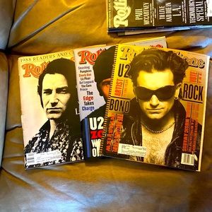 3 issues Rolling Stone magazine 2 Bono 1 Edge